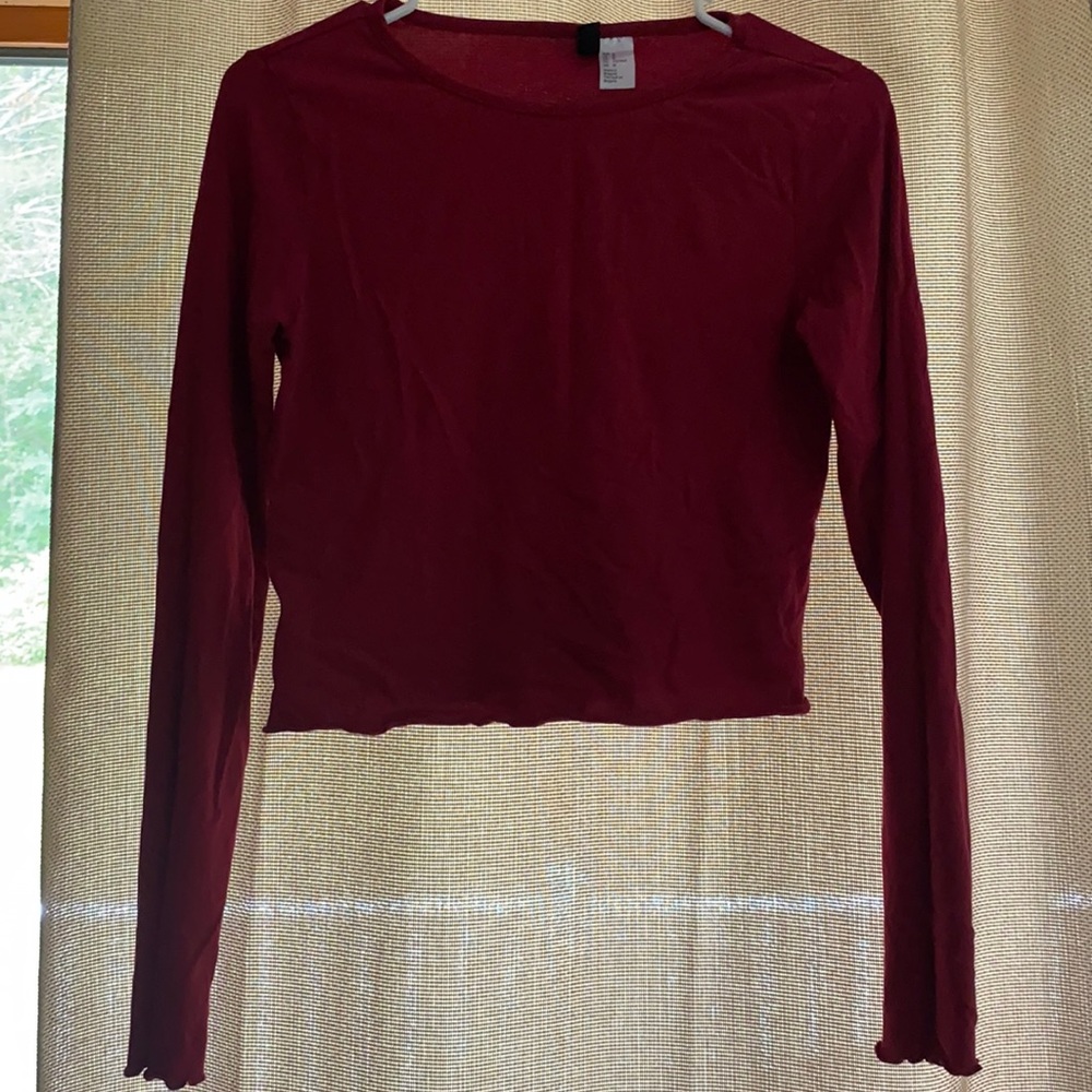 Long sleeve crop top